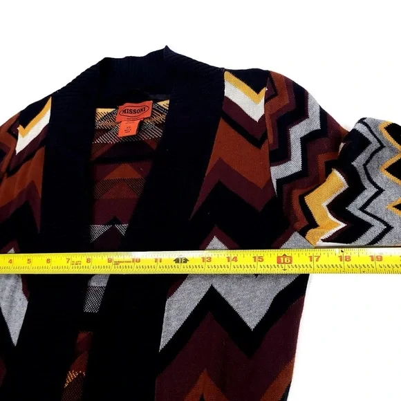 Missoni for Target Women's Cardigan - Black, Brown, Yellow Chevron - Picture 3 of 5